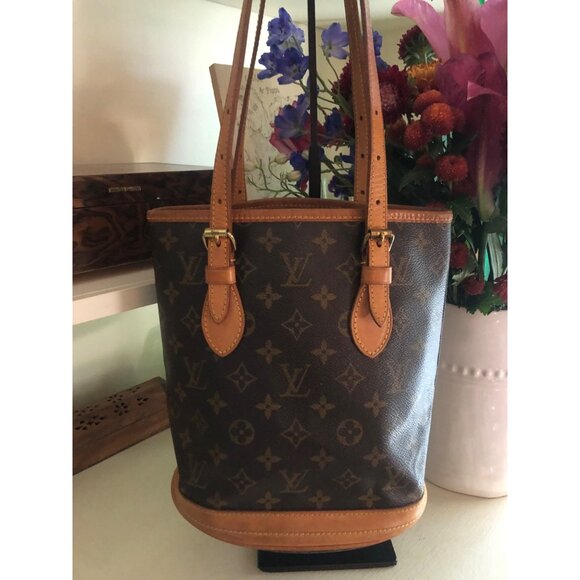 Vintage LOUIS VUITTON LV Monogram Petit Bucket Bag - Picture 12 of 15